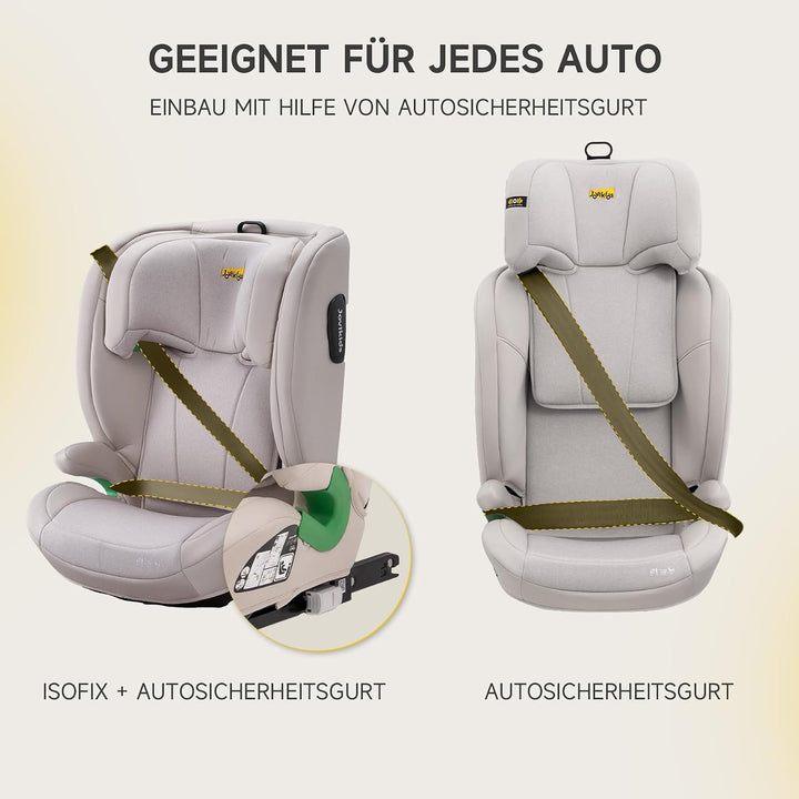 i-Size R129 Kinderautositz für 3,5 bis 12 Jahre (100-150 cm), Mit verstellbarer Rückenlehne, Kopfstü