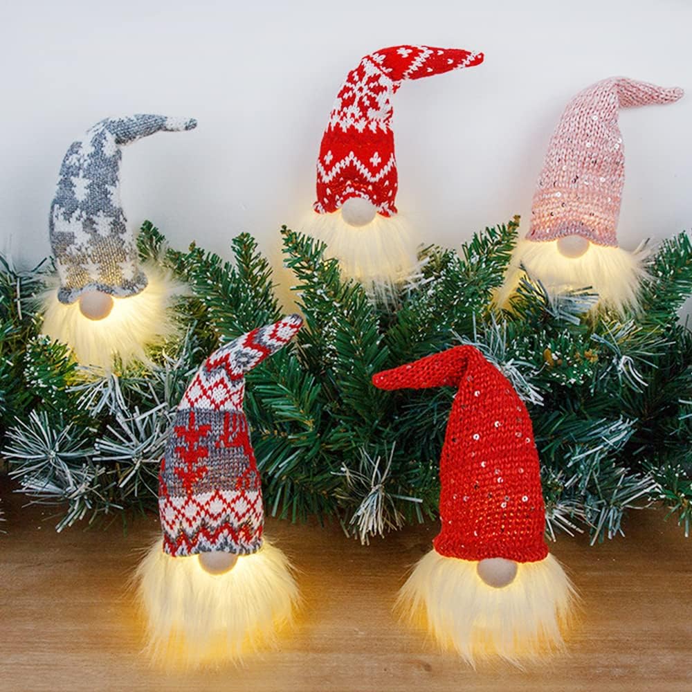 Wichtel Figuren Weihnachten Deko, Leuchtende Weihnachts Wichtel Klein, Weihnachtsdeko Figuren Wichte