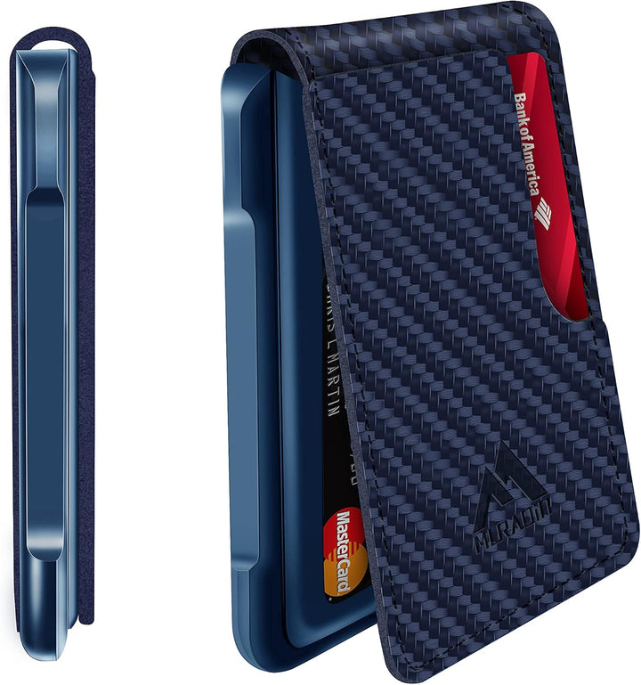MURADIN Schlanker RFID-blockierender Metall-Kartenhalter, Taktische minimalistische Brieftasche für