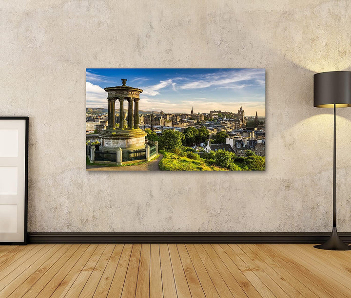 islandburner Bild auf Leinwand Schöne Aussicht Auf Die Stadt Edinburgh Bilder Wandbilder Poster, 80L