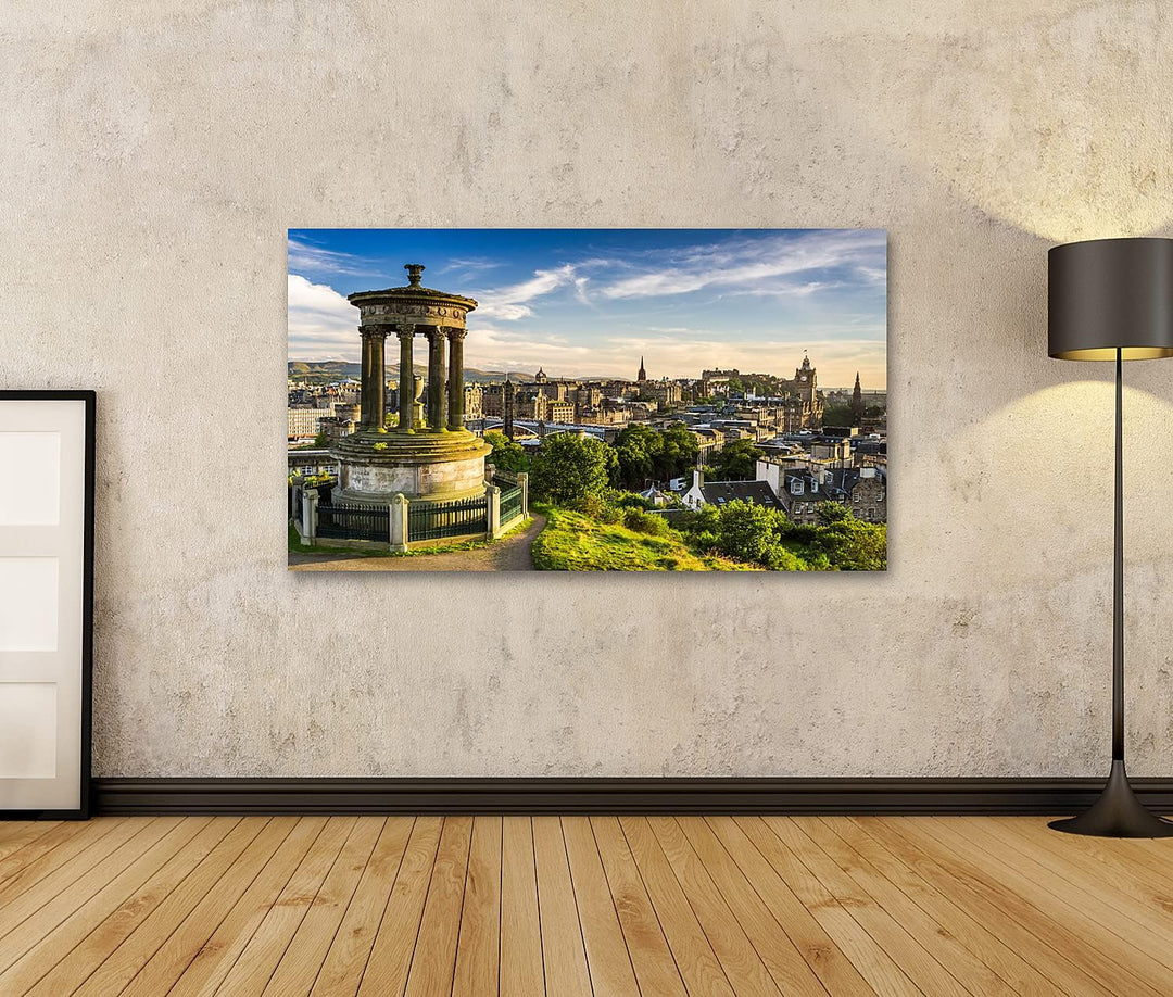 islandburner Bild auf Leinwand Schöne Aussicht Auf Die Stadt Edinburgh Bilder Wandbilder Poster, 80L