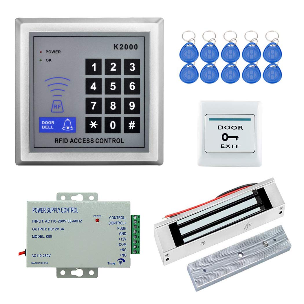YAVIS RFID Access Control System Kit Set EM Tastatur Codeschloss Türöffner + 180kg / 350lbs Elektris