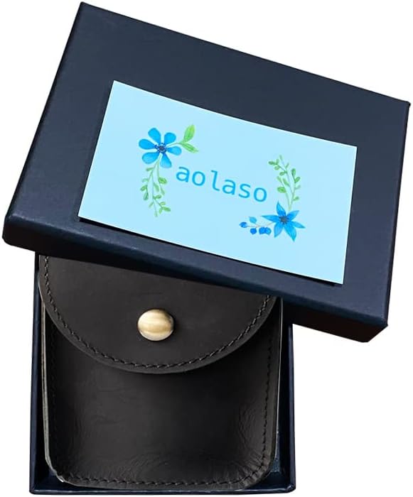 aolaso Spielkartenetui Echtes Leder Spielkarten Box für Männer Gürteltasche aus Leder Zigarettenetui