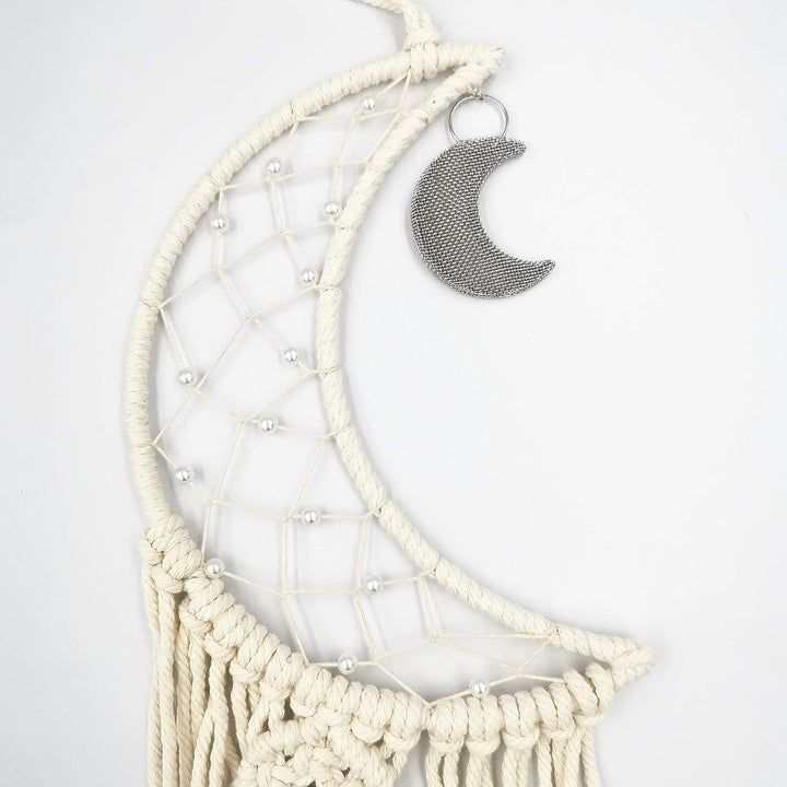 DUGYIRS 3 Stück Traumfänger Sonne & Mond & Stern Makramee Wanddekoration Woven Tapisserie Böhmischer