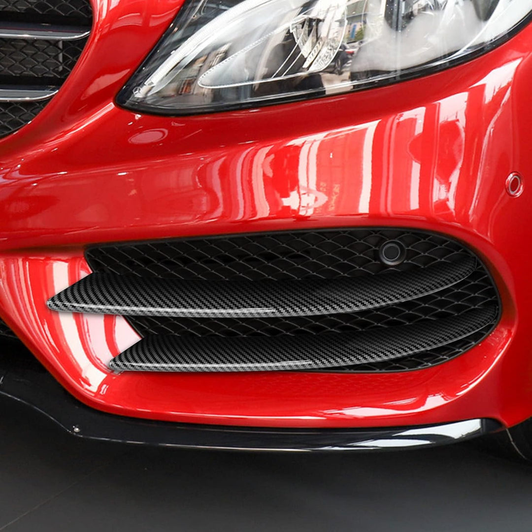 KUNGKIC Frontstossstange Kühlergrille Lip Splitter Spoiler Compatible with Mercedes Benz C Klasse W2