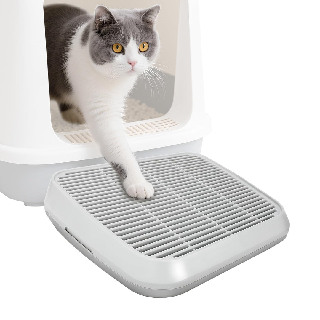 Katzenrampe für Katzentoilette, Katzen-Trittleiter mit Filterfunktion, doppellagige, waschbare und l