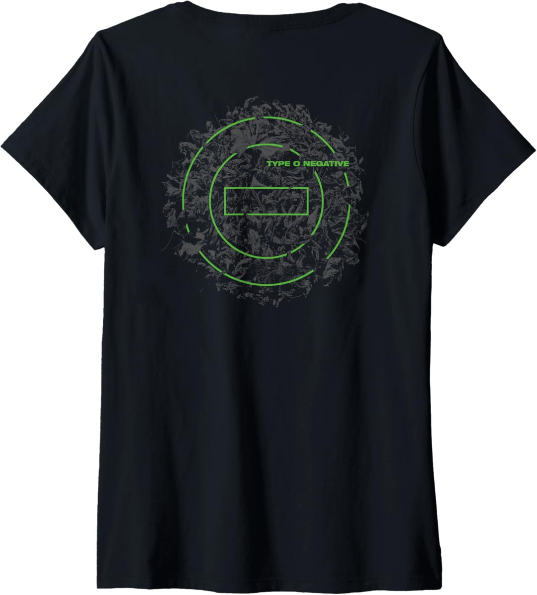 Typ O Negative Leaves doppelseitig schwarz T-Shirt mit V-Ausschnitt