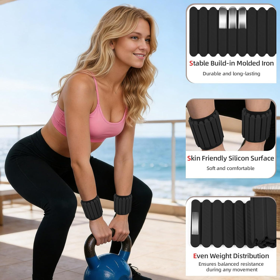 Abahub Magnetische Gewichte Hand Fuss Wrist Ankle Weights Handgelenk Gewichte für Beine und Arme Set