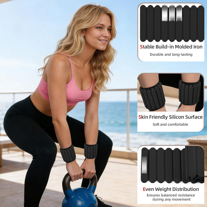 Abahub Magnetische Gewichte Hand Fuss Wrist Ankle Weights Handgelenk Gewichte für Beine und Arme Set