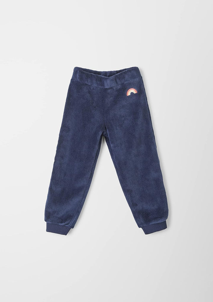 s.Oliver Mädchen Joggpant aus Teddyplüsch 122 Dark Blue, 122 Dark Blue