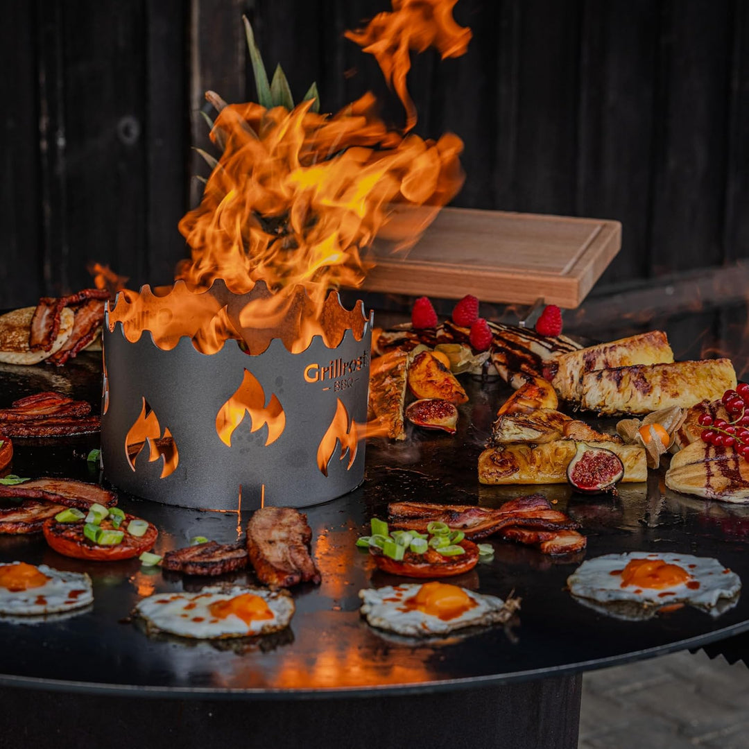 Feuerplatte | Grillring | Grillplatte | Plancha - Universalgrösse für Stahlfässer, Öltonnen Stahlton