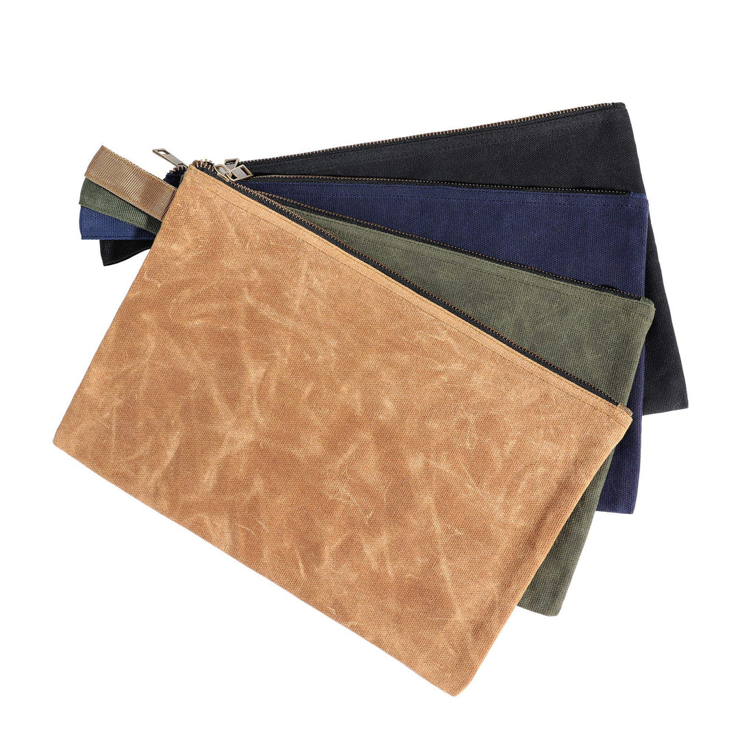 1 Set wasserdichter Werkzeugbeutel aus strapazierfähigem gewachstem Segeltuch, Werkzeugtasche 12.5X8