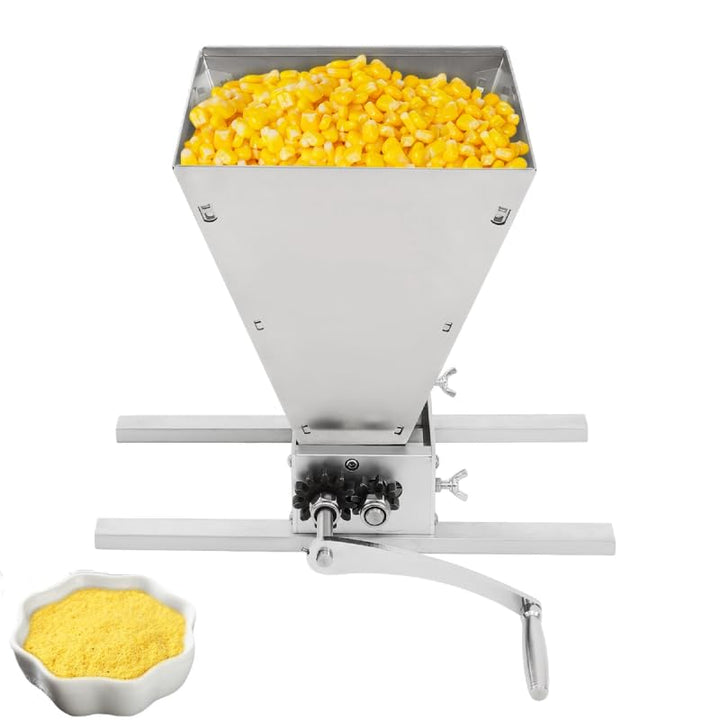 4L Malzmühle Einstellbarer Rollenabstand Getreidemühle Handgekurbelte und Elektrische Bohrmaschine V