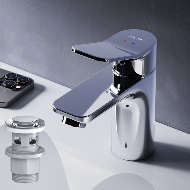 AM.PM X-Joy Waschtischarmatur mit Einhebelmischer | SoftMotion Keramikkartusche, Neoperl Aerator | k