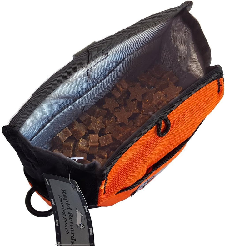 Doggone Good Rapid Rewards Deluxe Dog Training Bag with Belt with belt Orange, with belt Orange