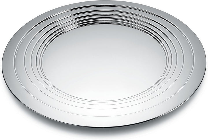 Alessi Tischdekoration, Tablett, Edelstahl, Silber, 10 x 50 x 20.5 cm, Silber