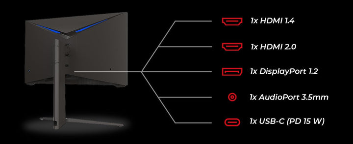 LC-POWER LC-M25-FHD-144 24,5 Zoll (62,23 cm) FHD Gaming Monitor(IPS, 1920 x 1080, 144 Hz, 1,07 B Bil