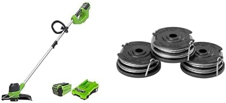 Greenworks Akku-Rasentrimmer 40V 30cm + 3 Stück Doppel-Fadenspule