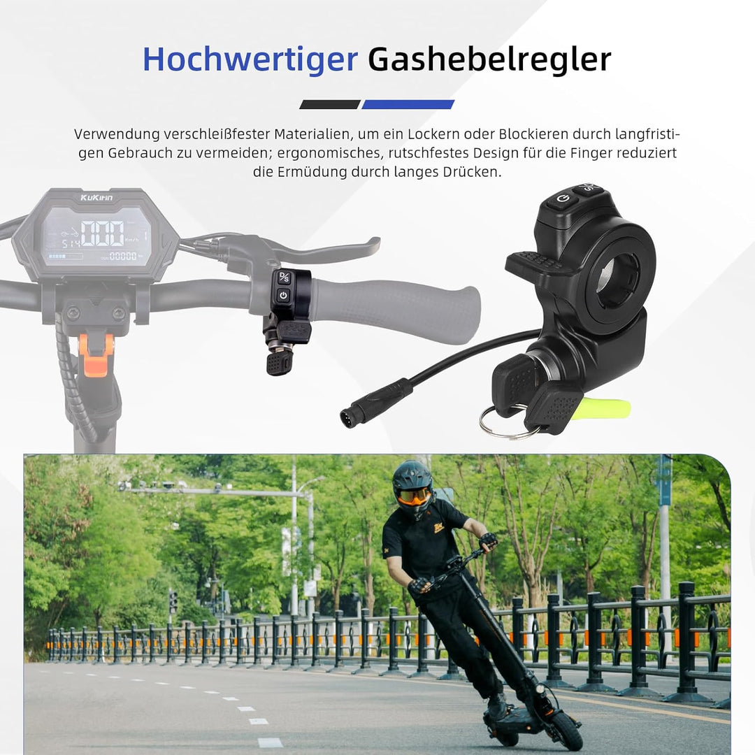 ulip Daumengas Elektroroller Kurzwahl Daumen Beschleuniger Trigger Shifter Dial für Kukirin G2 Maste