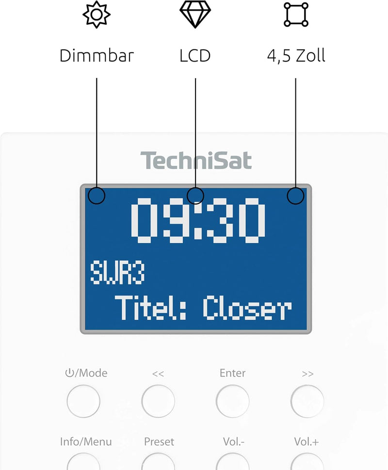 TechniSat DIGITRADIO UP 1 - DAB+ Unterputzradio zur Anbringung in jeder Doppel Unterputzdose (DAB, U