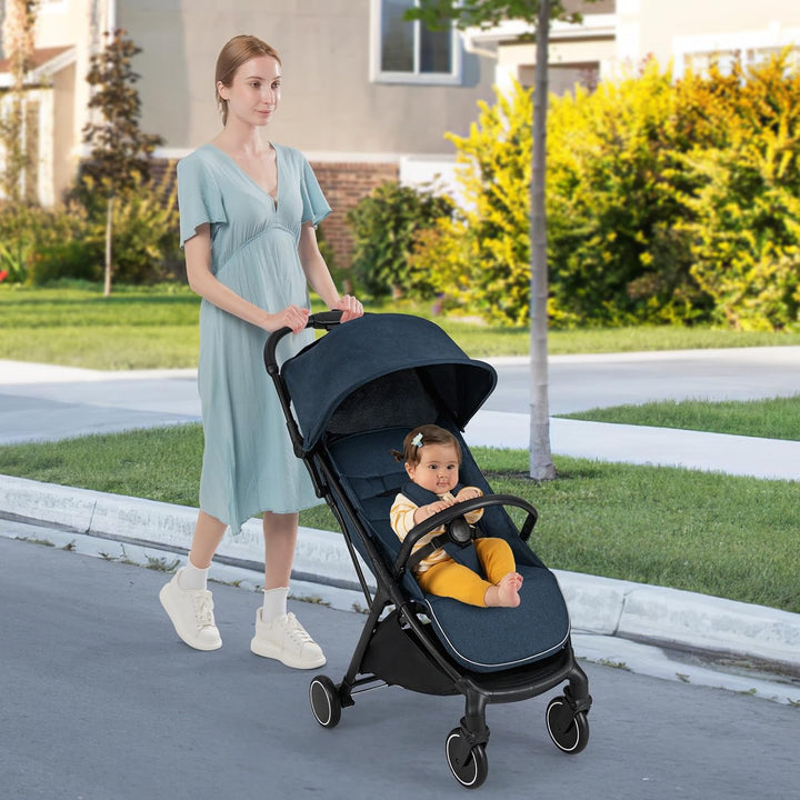 DREAMADE Kinderwagen faltbar, Reisebuggy für Kinder 0-3 Jahren, Buggy mit verstellbarem Sonnendach,