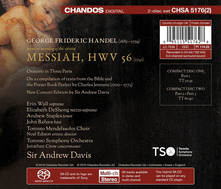 Händel: Messiah, Audio-CD