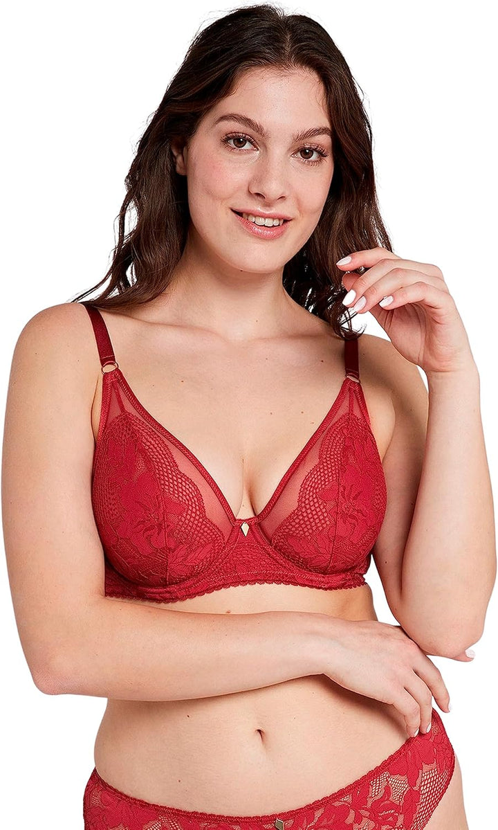 Sans Complexe Damen Charmante Balconette Bra (1er Pack) 75C Granatrot, 75C Granatrot