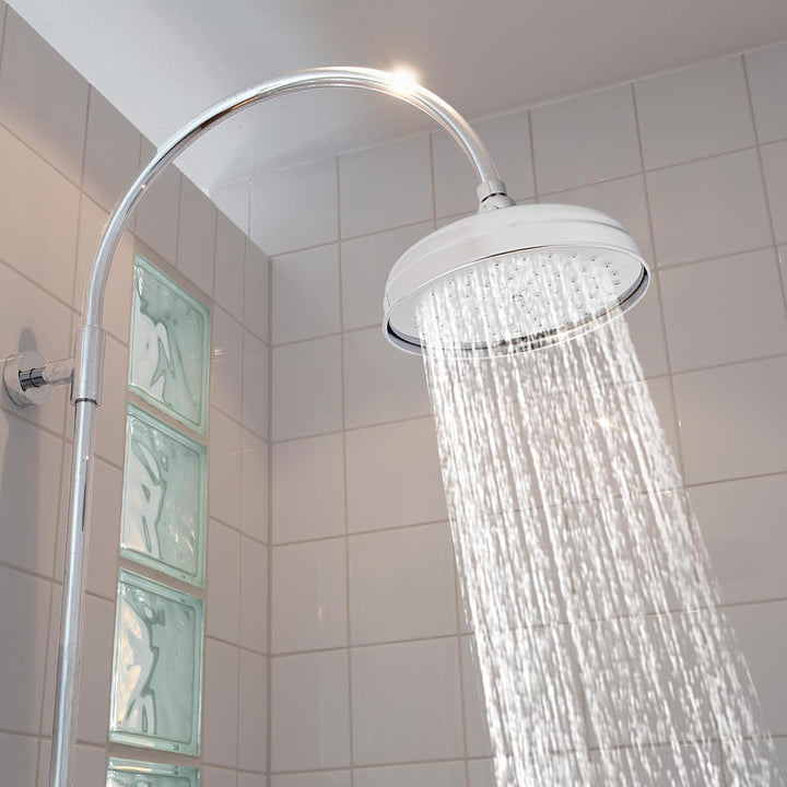 Duschkopf Edelstahl 304Gebürstet Duschbrause Wassersparend, 8-Zoll-Duschkopf Regen antiker Regen-Dus