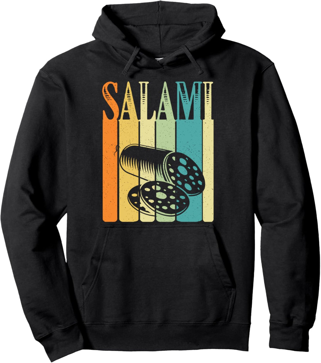 Salami-Silhouette im Vintage-Retro-Stil. Pullover Hoodie