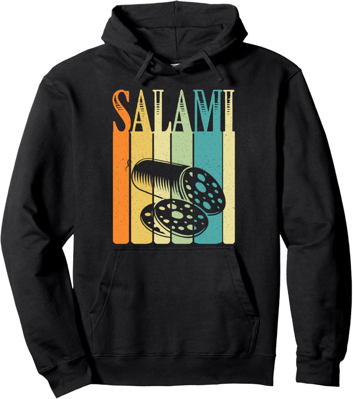 Salami-Silhouette im Vintage-Retro-Stil. Pullover Hoodie