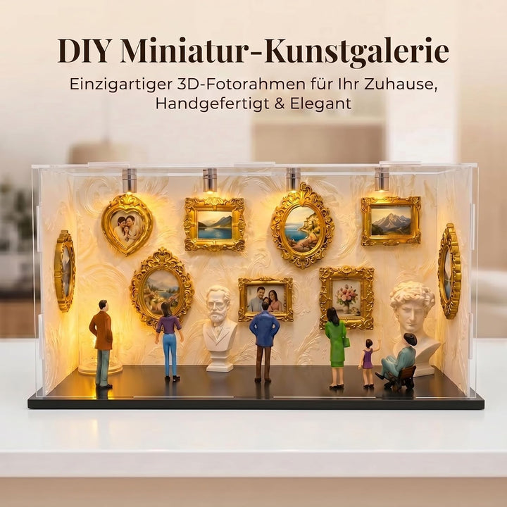 DIY Mini Museum Silhouette Box, Mini Figuren Menschen Museum, Kreatives Erinnerungsdisplay Kit Mit 6