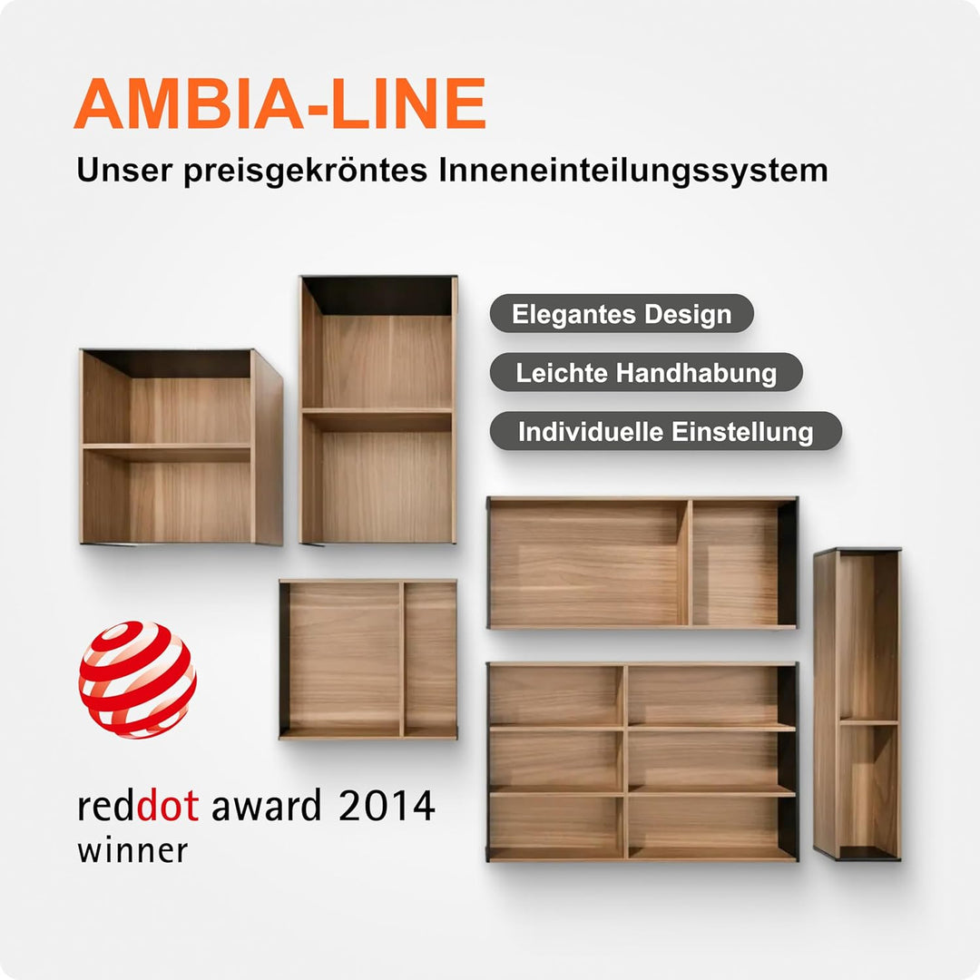 BLUM AMBIA-LINE Schubkastenrahmen breit, NL500mm, B200mm, Farbe: Nebraska Eiche