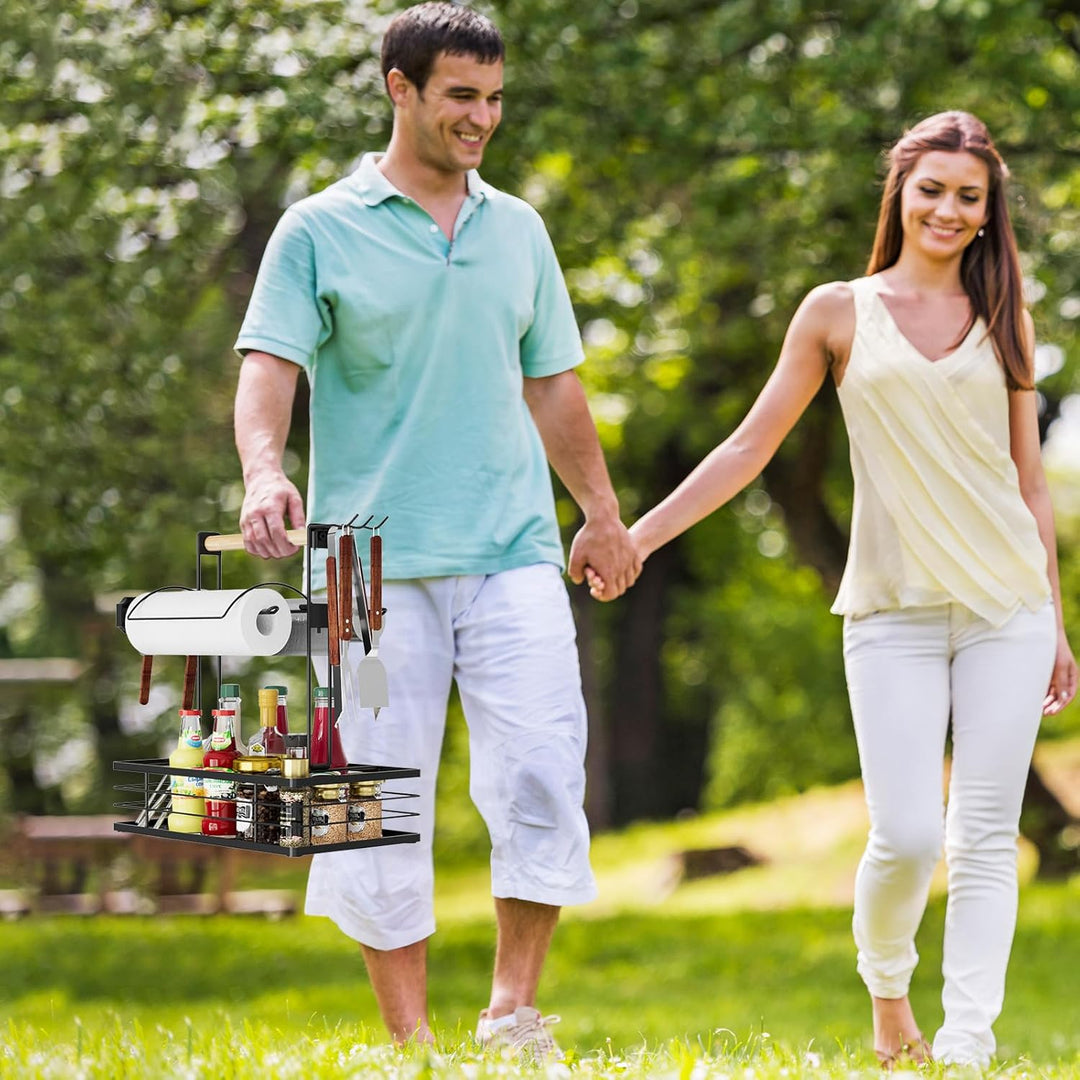 Grill-Caddy mit Papierhandtuchhalter