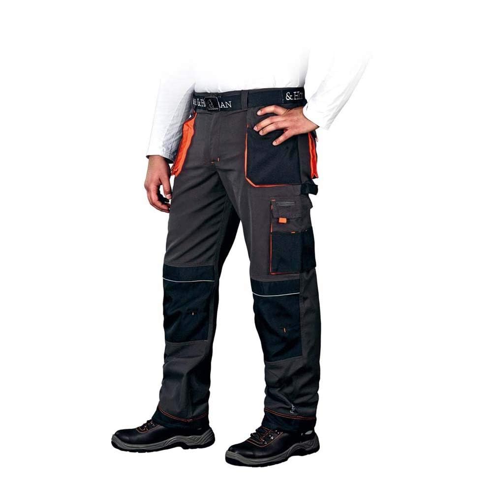 Leber&Hollman LH-FMN-T_SBP48 Formen Schutzhose, Stahlblau-Schwarz-Orange, 48 Grösse Stahlblau-schwar