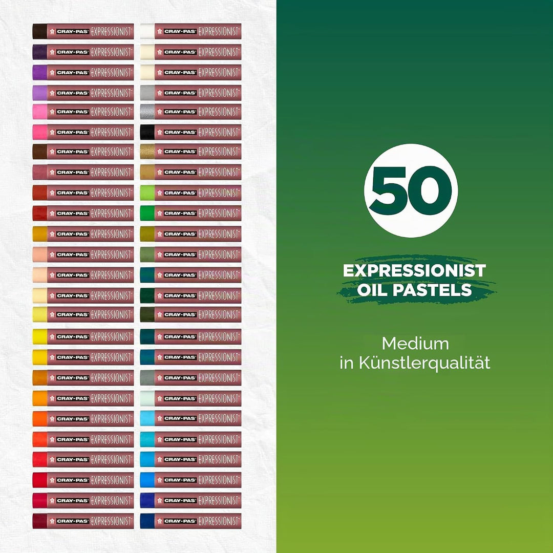 Cray pas Expressionist Ölkreide, verschiedene Farben, 50 Stück