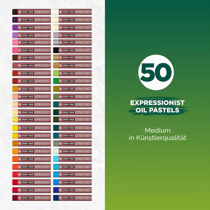 Cray pas Expressionist Ölkreide, verschiedene Farben, 50 Stück