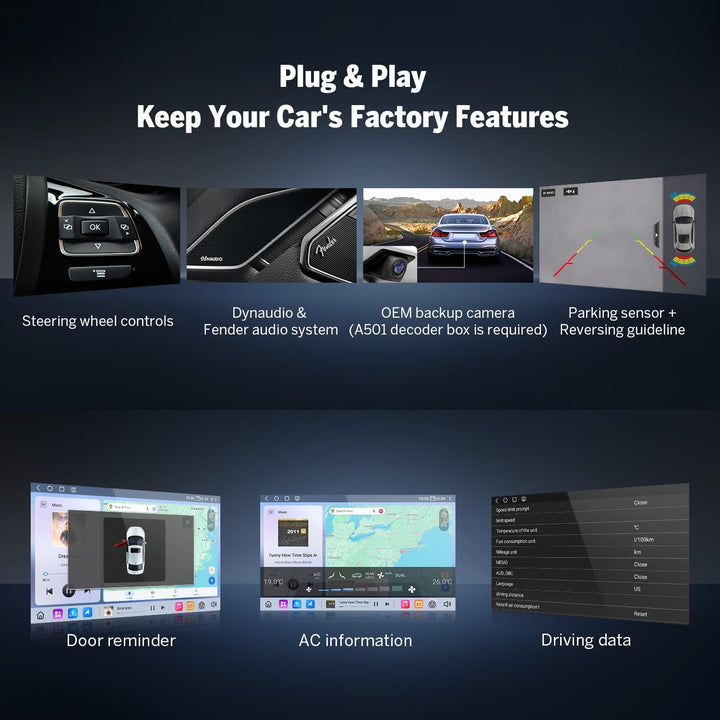 Eonon 9 Zoll Autoradio für Volkswagen SEAT Skoda Polo Golf V/VI Android 13 8+128GB 4G CarPlay Androi