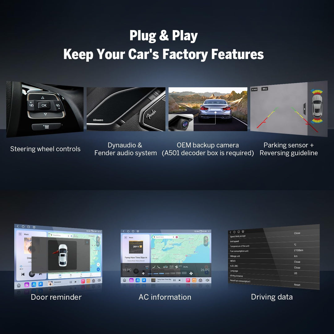 Eonon 9 Zoll Autoradio für Volkswagen SEAT Skoda Polo Golf V/VI Android 13 8+128GB 4G CarPlay Androi