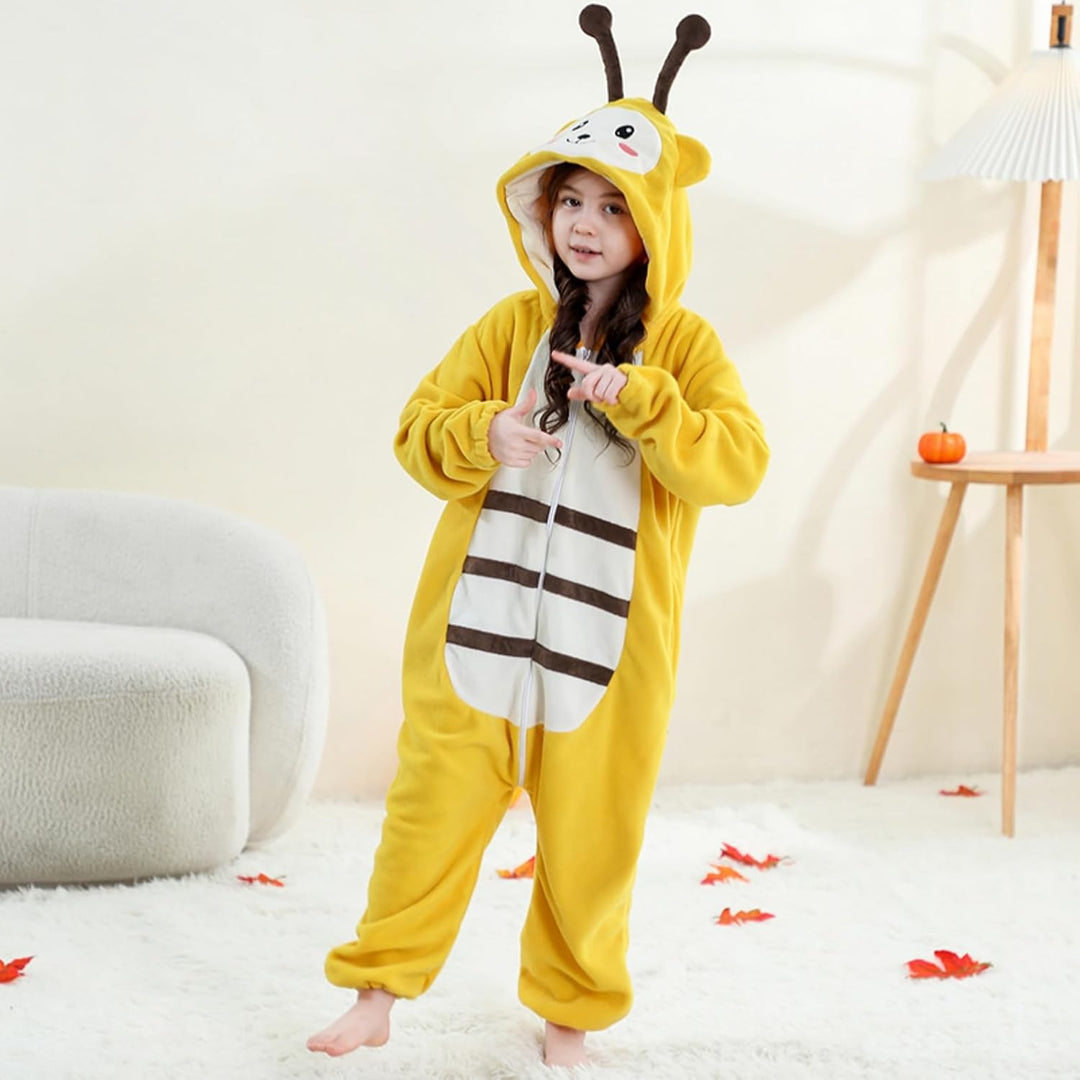 Kids Onesie Tier Suit Hooded Pyjamas Halloween Weihnachten Cosplay Kostüm für Jungen &amp; Mädchen 7-8 J