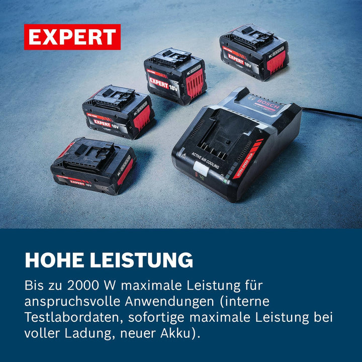 Bosch EXPERT 18V System Hochleistungs-Starter-Set EXBA18V-40 kombiniert mit Schnellladegerät GAL 12V