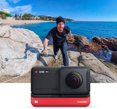 Insta360 ONE RS Twin Edition – wasserdichte 4K60fps Action-Cam & 5,7K 360°-Kamera mit austauschbaren