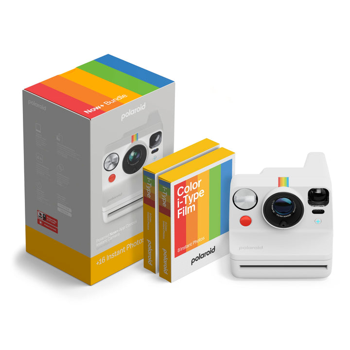 Polaroid – Now+ Gen 3 – Sofortbildkamera mit Bluetooth-Verbindung – Bundle Kamera + Farbfilm (16 Fot