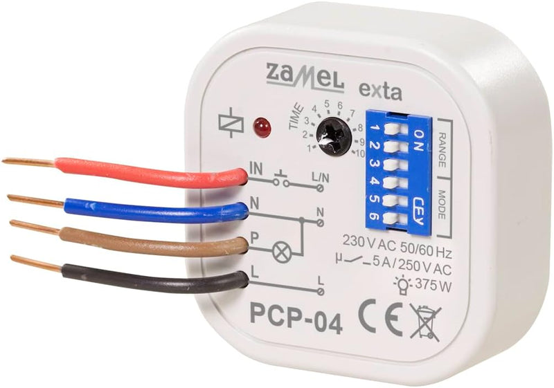 Zamel PCP-04 Zeitrelais Multifunktionsrelais für Unterputz Dosen Zeitschalter 8 Verschiedene Funktio