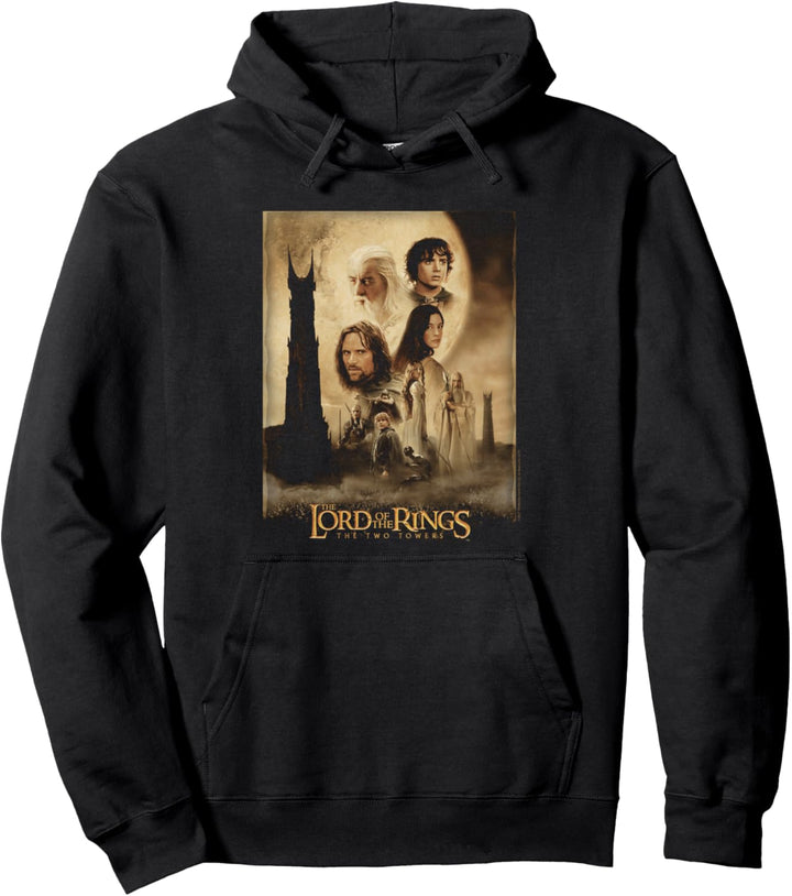 Lord of the Rings Two Towers Poster Pullover Hoodie
