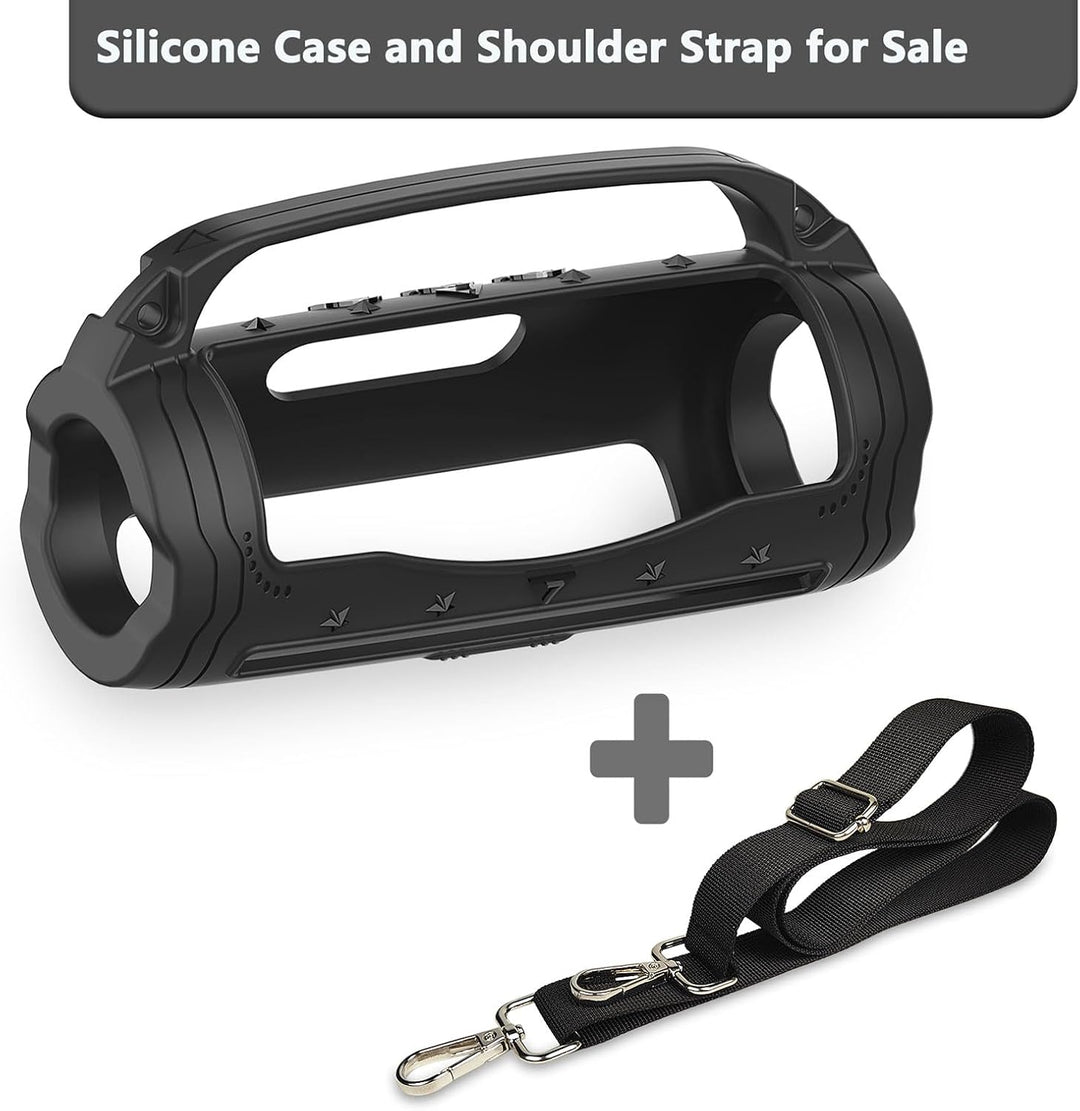 Silikon Schutzhülle für JBL Flip 7 Lautsprecher – Stossfeste Tragetasche mit Abnehmbarem Schultergur