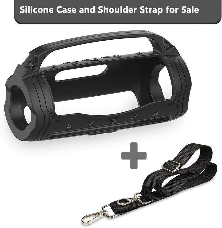 Silikon Schutzhülle für JBL Flip 7 Lautsprecher – Stossfeste Tragetasche mit Abnehmbarem Schultergur
