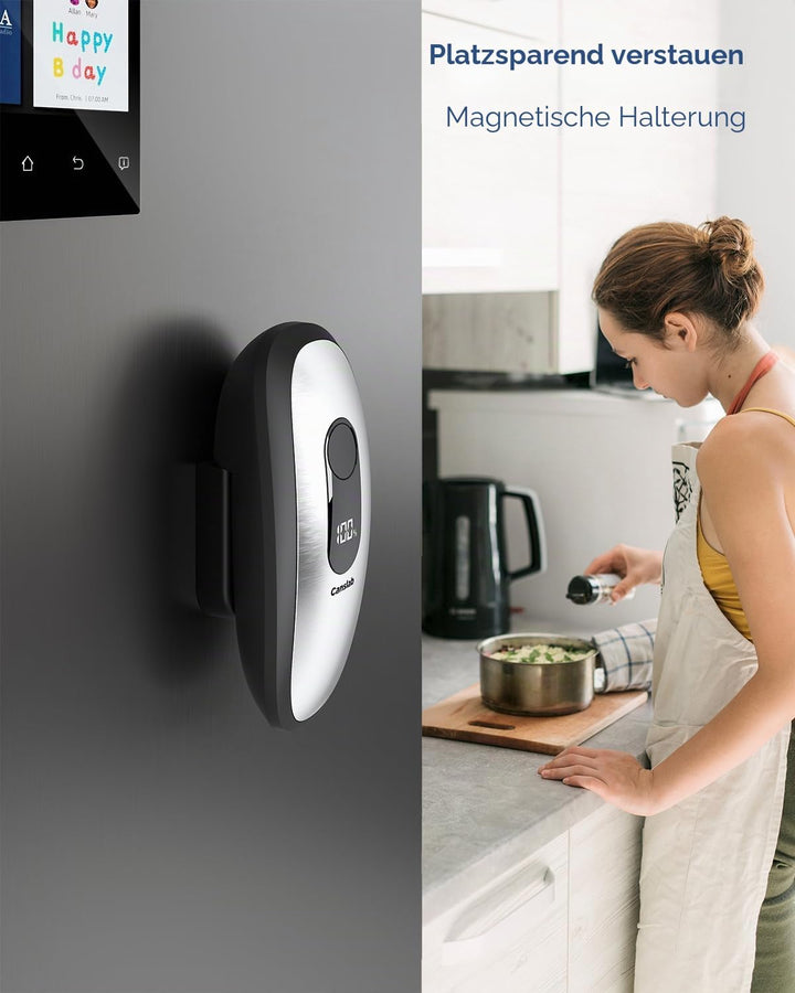Canslab IRON Elektrischer Dosenöffner für Senioren-Wandmontierbar &amp; platzsparend，Auto-Stopp &amp; LED-An