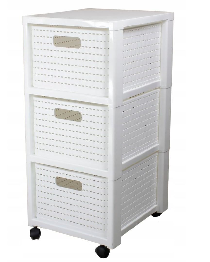Rotho - Aufbewahrungskiste Schubladen Country 3 Schubladen (1165490000) Farbe: Weiss