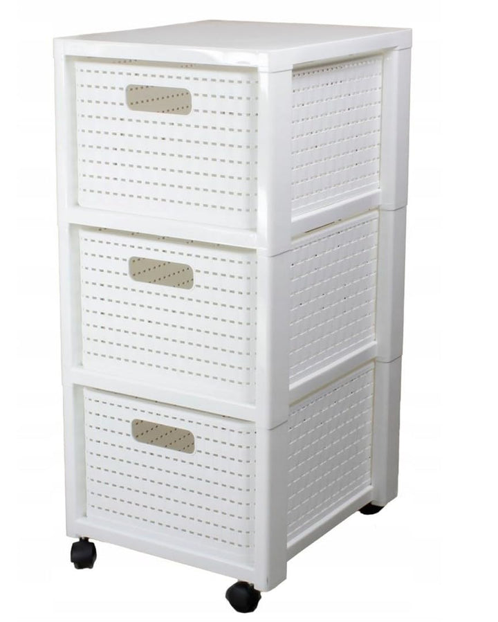 Rotho - Aufbewahrungskiste Schubladen Country 3 Schubladen (1165490000) Farbe: Weiss