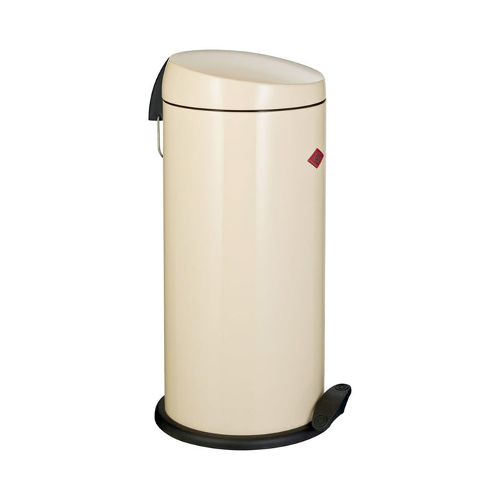WESCO klassischer Tretabfallsammler CAPBOY MAXI in der Farbe mandel, pulverbeschichtetes Stahlblech,